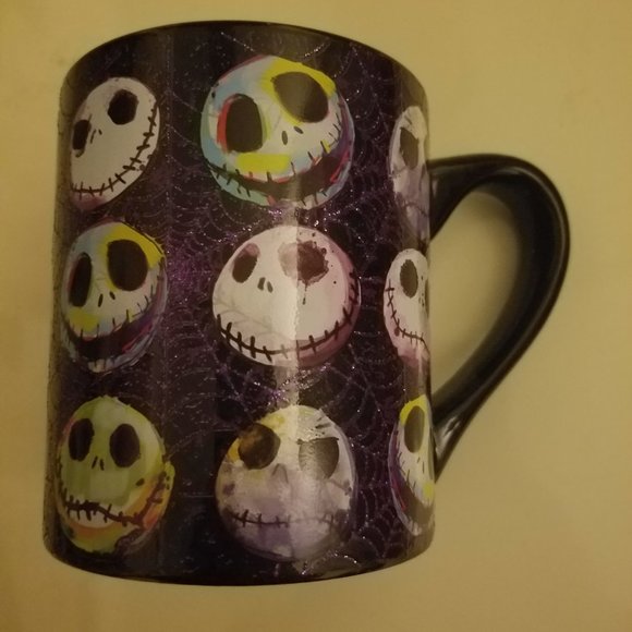 Disney The Nghtmare Before Christmas Jack Skellington Glitter Spiderwebs Mug - Picture 2 of 4